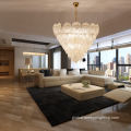 China Luxury Glass Leaf Pendant Lamp Crystal Leaf Chandelier Manufactory